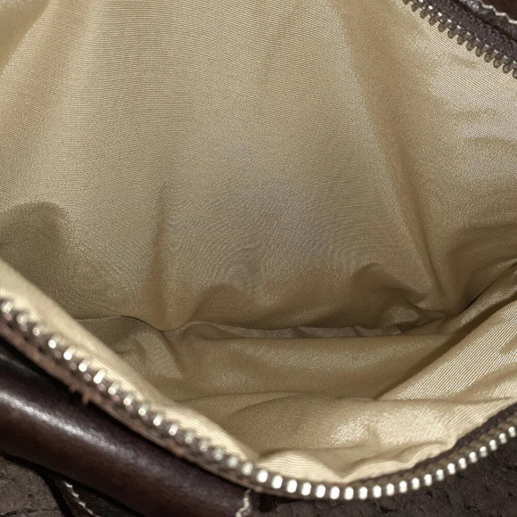 ROOTS-Venetian Village Prince-Crossbody-Chocolate Brown Tribe Leather-Excellent - Picture 9 of 9